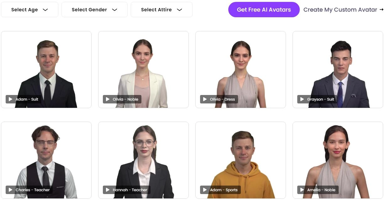 Vidnoz AI Avatars Realistic AI Human Generator