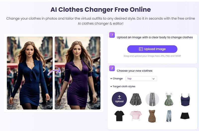 Vidnoz AI Clothes Changer Online Free