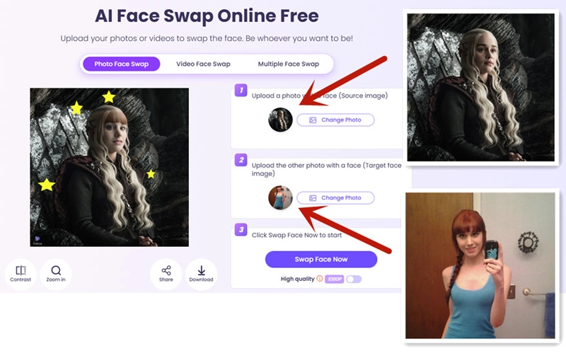 Vidnoz AI Face Swap for The Game of Thrones