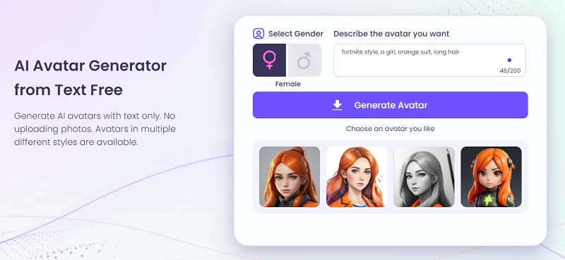 Vidnoz AI Fortnite Avatar Generator