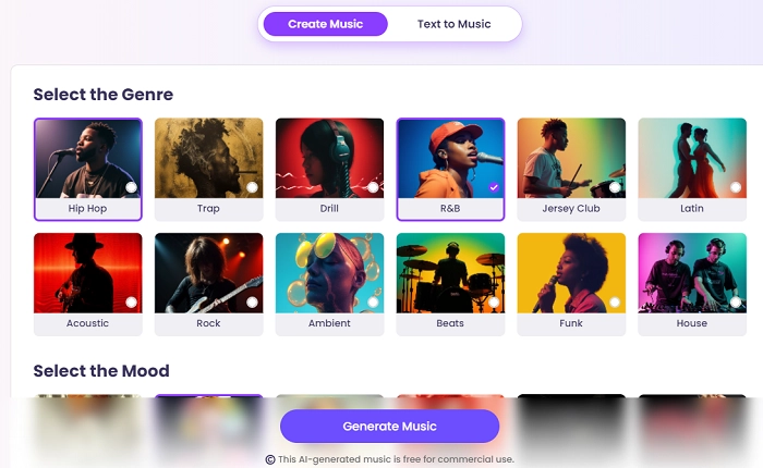 Vidnoz AI Free Music Video Generator - Step 1