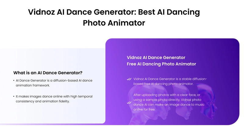 Vidnoz AI Headshot Dance Generation