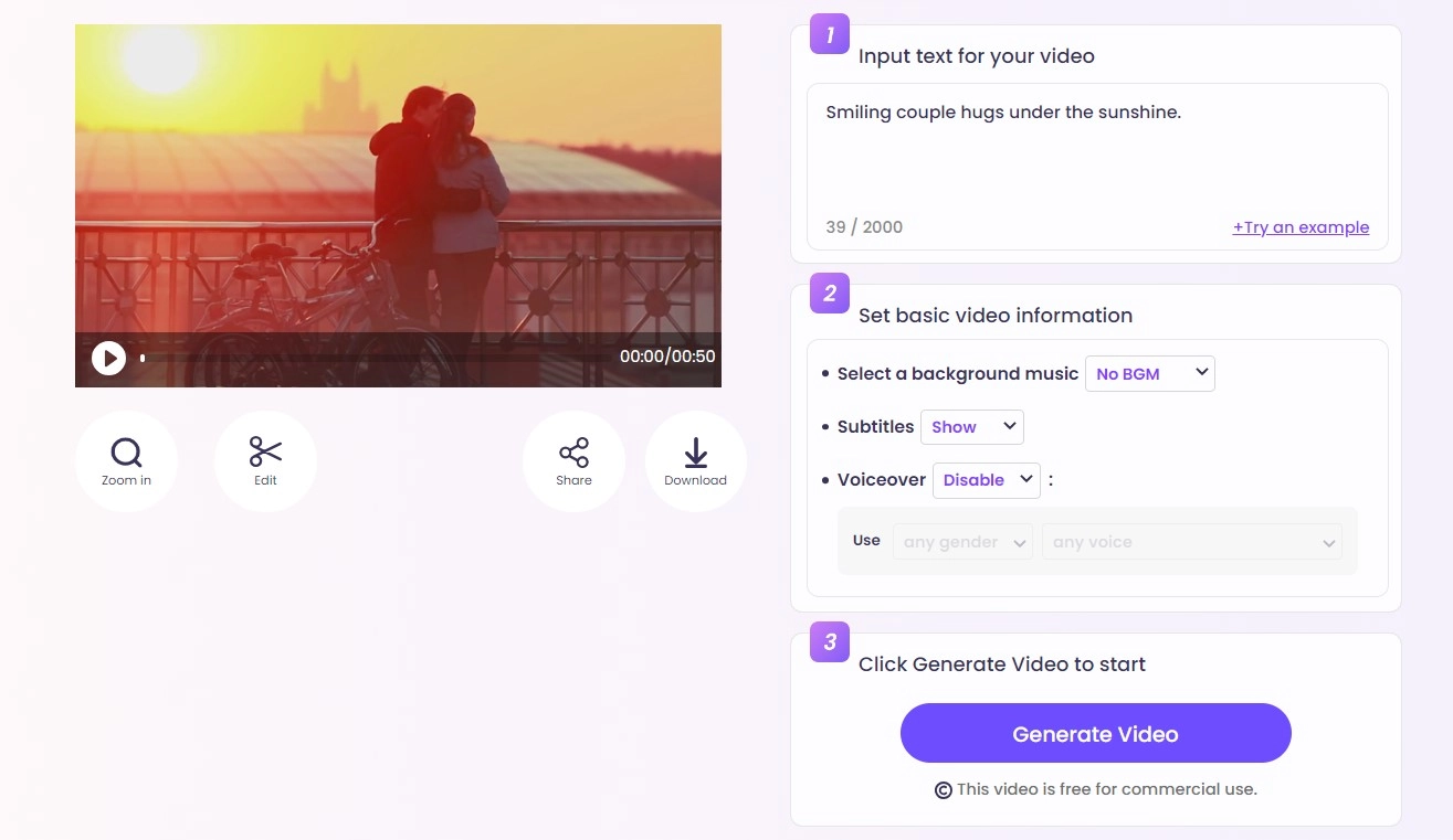 Vidnoz AI Huge Video Generator from Text