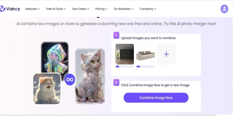 Vidnoz AI Image Combine Free Images