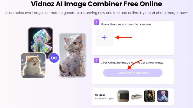 Vidnoz AI Image Combiner Tool