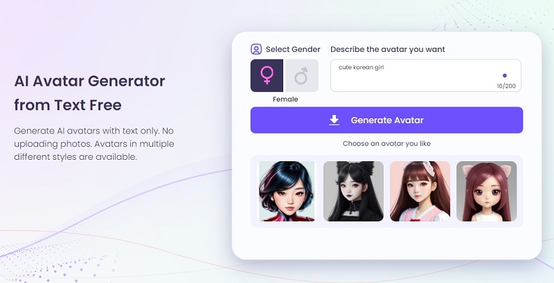 Vidnoz AI Korean Girl Avatar Generator