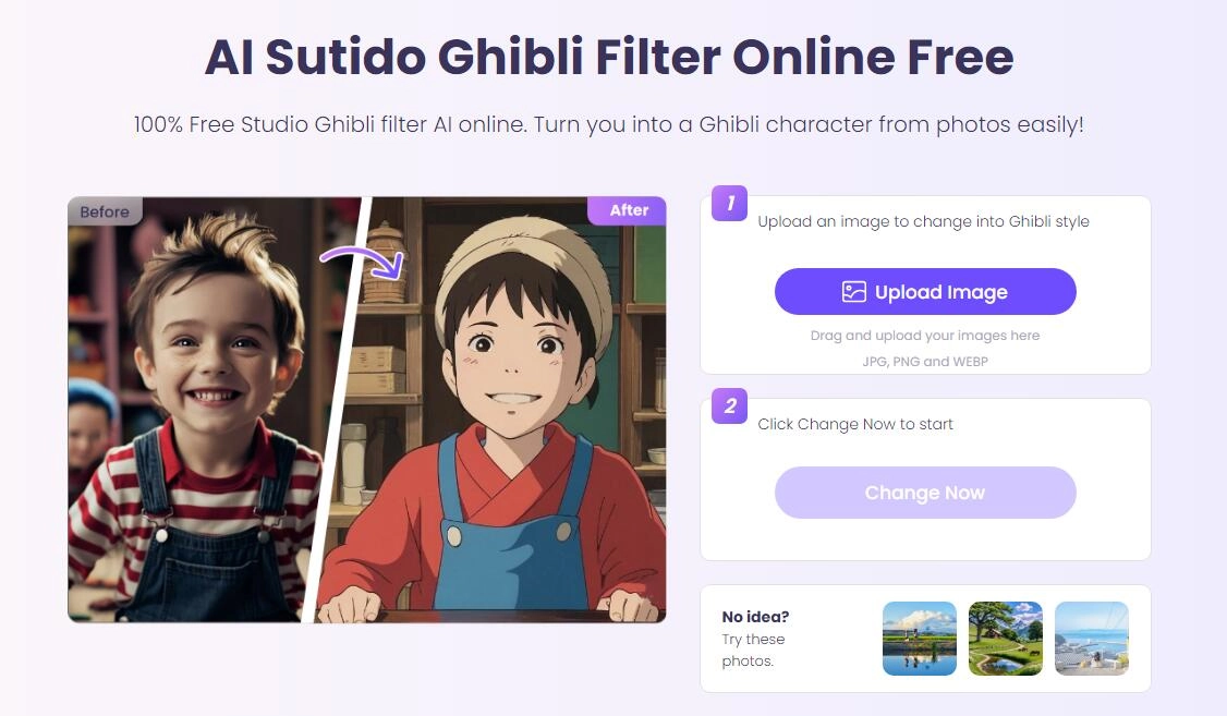 Vidnoz AI Studio Ghibli Filter App