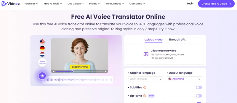 Vidnoz AI Translator