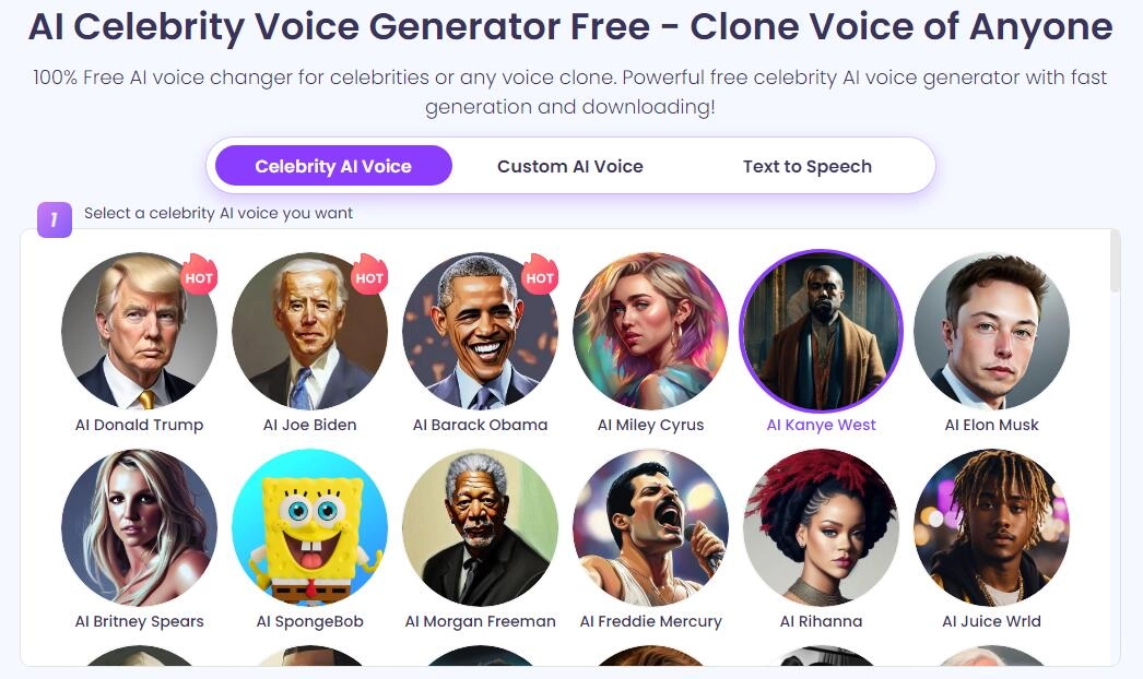 Vidnoz AI Voice Changer Kim Kardashian AI Voice Cloner
