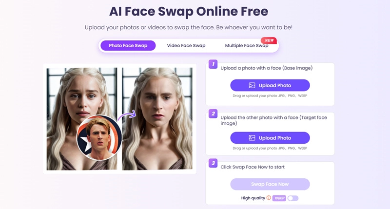 Vidnoz Face Swap Online Free Each Day