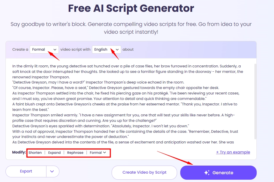 Vidnoz Fanfiction Generator AI Free