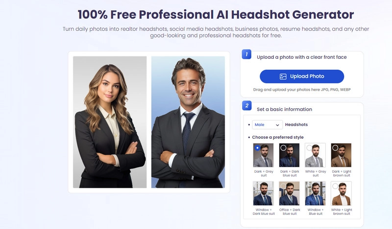 Vidnoz Free AI Headshot Generator