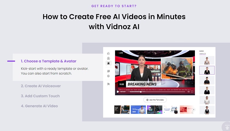 Vidnoz Free AI Video Presentation Maker