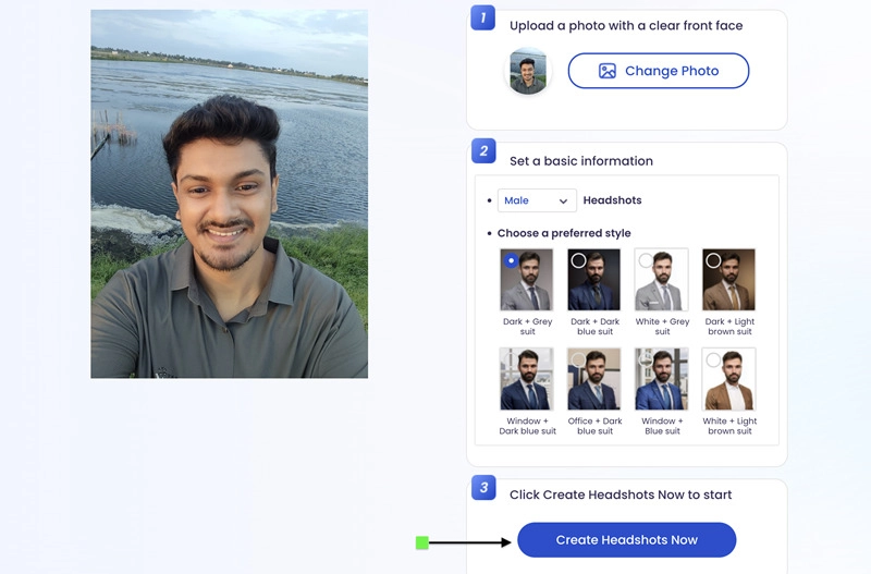 Vidnoz Profile Picture Maker Process