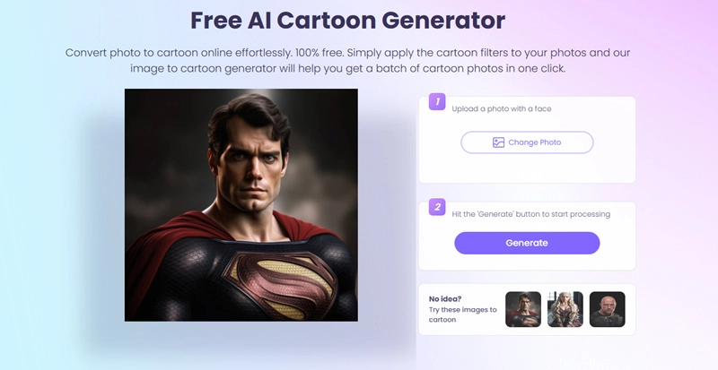 Vidnoz Sketch Cartoon Generator