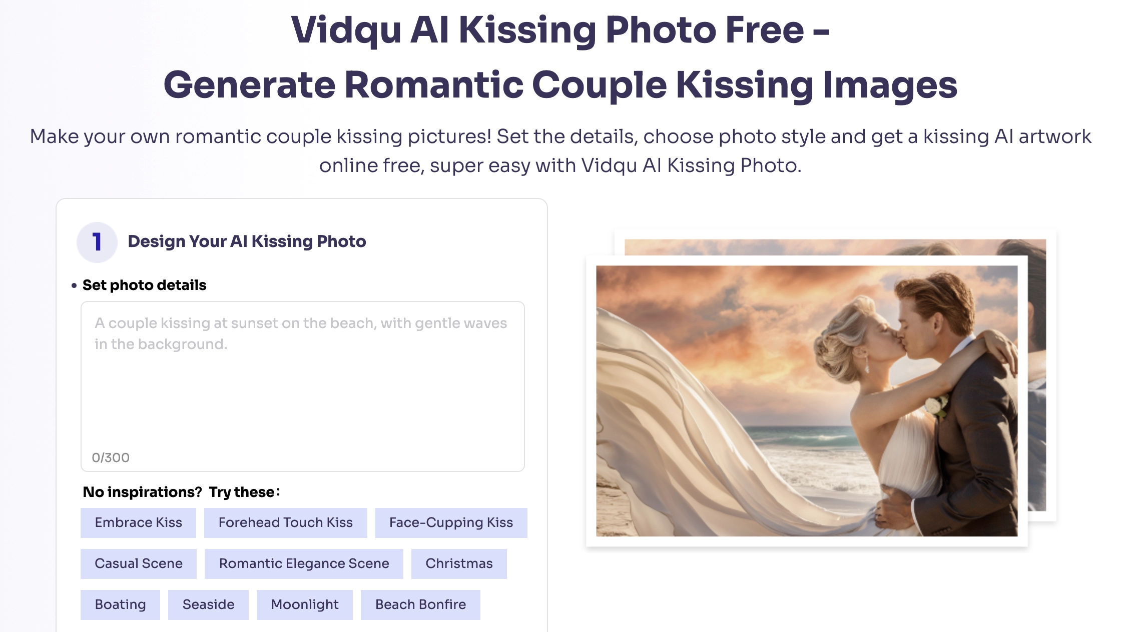 Vidqu AI Kissing Image Generator