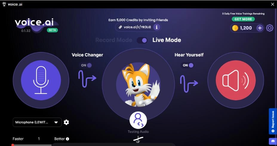 Voice AI Discord Voice Filter Live or Record