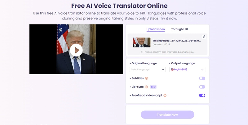 Voice Translator for Videos