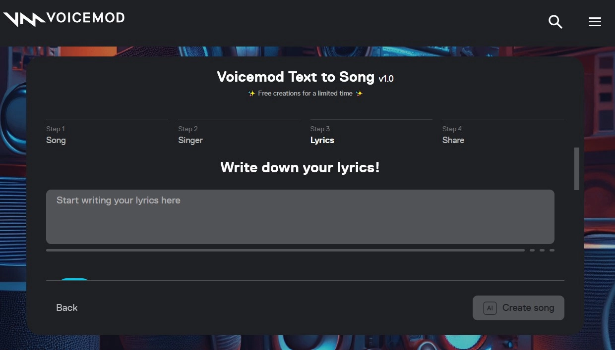 Voicemod Text to Song