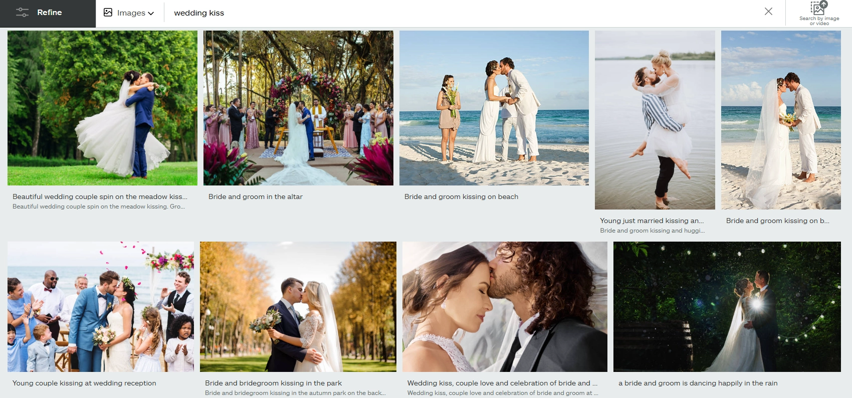 Wedding Kissing Photo Site - iStock