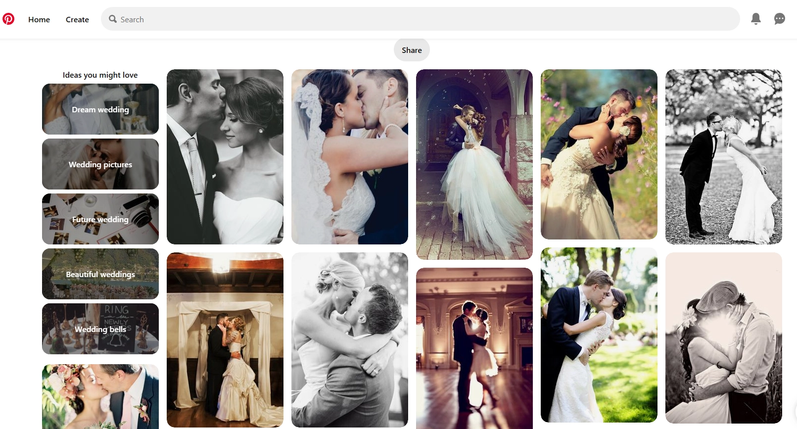 Wedding Kissing Photo Site - Pinterest