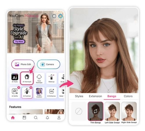 What Would I Look Like with Bangs with YouCam App