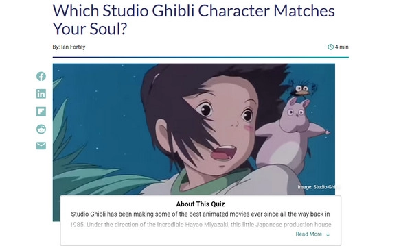 Which Ghibli Character Are You Quiz on Howstuffworks