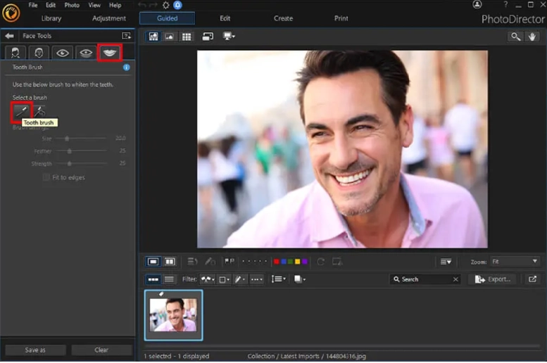 Whiten Teeth on Pictures with PhotoDirector