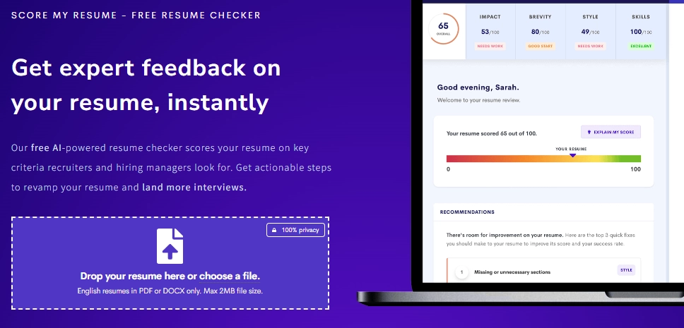 Words AI Resume Checker