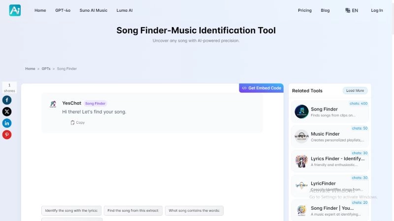 Yeschat AI Music Finder