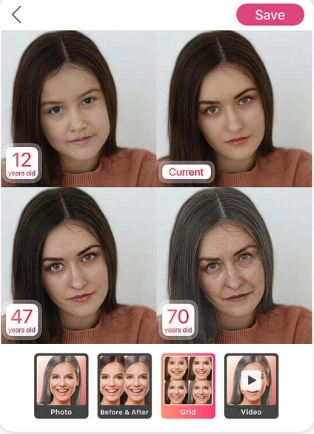 Youcam Makeup AI Age Swap