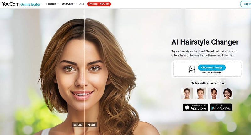 YouCam Online Hairstyle Changer