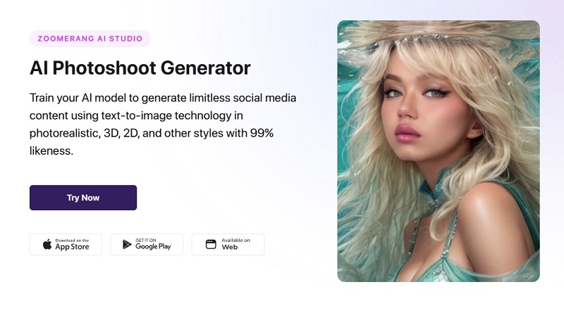 Zoomerang AI Photoshoot Generator