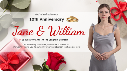 Wedding Anniversary Party Invitation